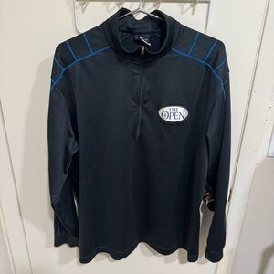Nike Golf Dri-FIT The Open Black 1/4 Zip Performance Pullover Men’s XL